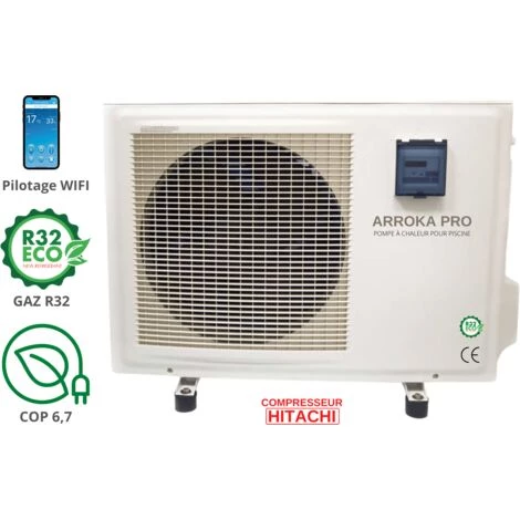 Pompe à Chaleur Piscine - Jusqu'à 85 M3, R32, COP 6.82, Réversible, Wifi, Modèle Arroka Pro 70 De ByPiscine 3 Pompe à Chaleur Piscine - Jusqu'à 85 M3, R32, COP 6.82, Réversible, Wifi, Modèle Arroka Pro 70 De ByPiscine