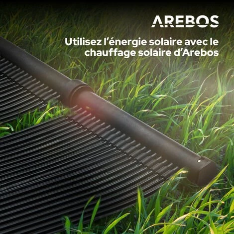 AREBOS 2X Chauffage Solaire Collecteur Solaire Chauffage De Piscine | Kit De 2 Pièces | 300x66 Cm | Plastique Résistant Aux UV | Noir | Extensible à Volonté | Kit De Dérivation Inclus 5 AREBOS 2X Chauffage Solaire Collecteur Solaire Chauffage De Piscine | Kit De 2 Pièces | 300x66 Cm | Plastique Résistant Aux UV | Noir | Extensible à Volonté | Kit De Dérivation Inclus – Image 3