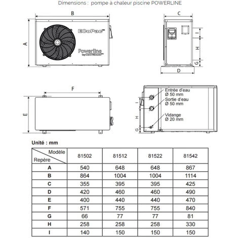 Pompe à Chaleur De Piscine 5.5kw Mono - 81502 - Hayward 6 Pompe à Chaleur De Piscine 5.5kw Mono - 81502 - Hayward – Image 4