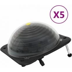 VidaXL Chauffage Solaire De Piscine 5 Pcs 75x75x36 Cm PEHD Aluminium