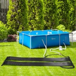 Outsunny Réchauffeur Solaire D'eau Pour Piscine Hors Sol - Lot De 2 Tapis Solaires Chauffants Piscine - Chauffeur écologique Piscine - PE Noir -Pompe à chaleur Soldes 39591955 2
