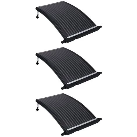 VidaXL Panneaux De Chauffage Solaire De Piscine Courbés 3 Pcs 110x65cm 3 VidaXL Panneaux De Chauffage Solaire De Piscine Courbés 3 Pcs 110x65cm