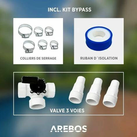 AREBOS Kit By-pass Piscine | Universel Pour Les Chauffe-eau Solaires 5 AREBOS Kit By-pass Piscine | Universel Pour Les Chauffe-eau Solaires – Image 3