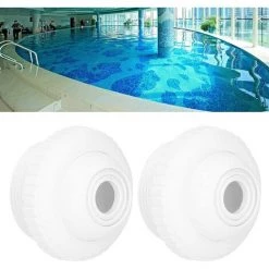 SUPERMARKET Buse De Piscine, Buse De Sortie Avec Ouverture De 1,5", Buse De Refoulement De Piscine à Filetage Mâle Pour Piscine Souterraine Piscine Accessoire,2 Pièces,Superma,blanc -Pompe à chaleur Soldes 55280109 3
