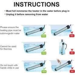 BENOBBY KIDS Chauffe-eau à Immersion, Chauffe-eau Submersible Rapide 1500 W Avec Avec Minuterie , Pour Bain à Remous, Baignoire De Piscine Gonflable,une Pièce -Pompe à chaleur Soldes 55512462 4