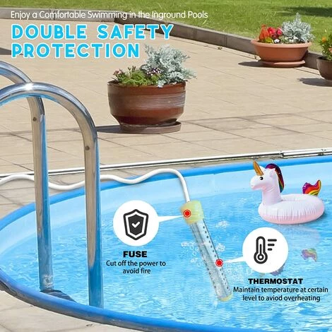 BENOBBY KIDS Chauffe-piscine électrique à Immersion Avec Protection En Acier Inoxydable Pour Piscines Creusées, Rose, Une Pièce 4 BENOBBY KIDS Chauffe-piscine électrique à Immersion Avec Protection En Acier Inoxydable Pour Piscines Creusées, Rose, Une Pièce – Image 2