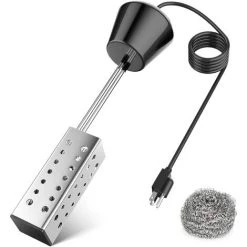 BENOBBY KIDS Chauffe-eau électrique à Immersion, Chauffe-eau Seau 1500 W Avec Tête De Suspension De Garde En Acier Inoxydable Chauffe-eau Submersible Portable Pour Baignoire, Piscine Gonflable, Une Pièce