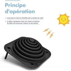 GOPLUS Chauffage Solaire Pour Piscine En PP, PC Et PE, Réchauffeur Solaire Pour Pataugeoire Pour Chauffer De L’Eau, Ecologique Et Fiable, Avec 2 Supports Pliants -Pompe à chaleur Soldes 55943217 3