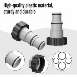 STARLIGHT SL.GT,Intex Fit ARU- Adaptateur De Tuyau De Rechange Pour Pompes - Avec Filetage - Lot De 2 ,Gris -Pompe à chaleur Soldes 57238674 5