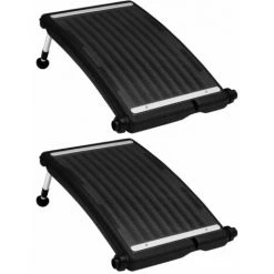 ASUPERMALL Panneaux De Chauffage Solaire De Piscine Courbés 2pcs 72,5x46cm