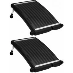 TRUE DEAL Panneaux De Chauffage Solaire De Piscine Courbés 2pcs 72,5x46cm