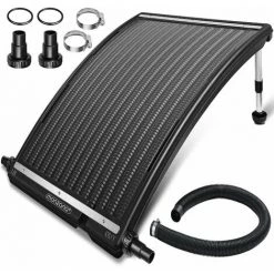 MONZANA Panneau De Chauffage Solaire 110x69x14cm 10.000L/h Réglable 32/38mm Raccord PEHD 1x 110x69x14 Cm (de)