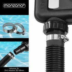 MONZANA Panneau De Chauffage Solaire 110x69x14cm 10.000L/h Réglable 32/38mm Raccord PEHD 1x 110x69x14 Cm (de) -Pompe à chaleur Soldes 58434283 4