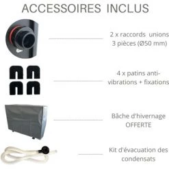 BYPISCINE Pompe à Chaleur Piscine Full Inverter 7 Kw - Jusqu'à 40 M3, Full Inverter, Wifi, R32, COP>10, Modèle Ekotech 30 -Pompe à chaleur Soldes 58741857 4