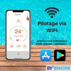 BYPISCINE Pompe à Chaleur Piscine Full Inverter 9 Kw - Jusqu'à 60 M3, Full Inverter, Wifi, R32, COP>10, Modèle Ekotech 50 -Pompe à chaleur Soldes 58741904 3