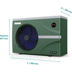 BYPISCINE Pompe à Chaleur Piscine Full Inverter 9 Kw - Jusqu'à 60 M3, Full Inverter, Wifi, R32, COP>10, Modèle Ekotech 50 -Pompe à chaleur Soldes 58741904 5