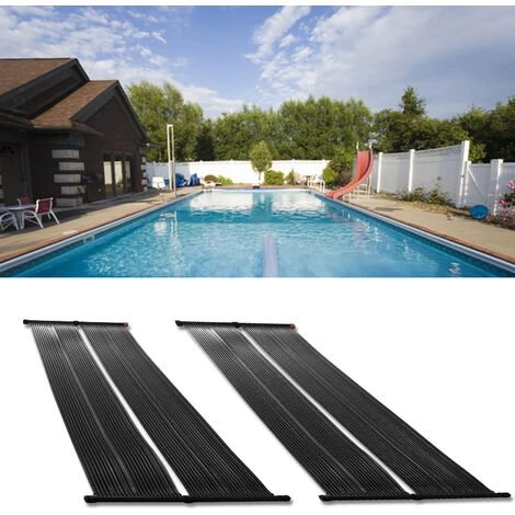 VICCO Chauffe-piscine 600cm Noir Solaire Absorbeur Piscine Lot De 2 4 VICCO Chauffe-piscine 600cm Noir Solaire Absorbeur Piscine Lot De 2 – Image 2