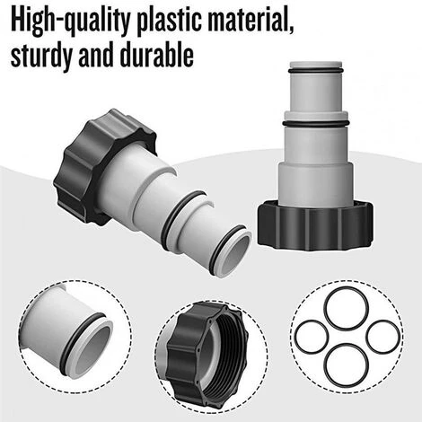 HABIENTôT Adaptateur De Tuyau De Piscine Adaptateur De Tuyau De Rechange Pour Pompe Avec Filetage - Pour Tuyau De 1,5 Et 1,25" - Série A 25077RP 8" Gris Lot De 2 Oi-FRIS 5 HABIENTôT Adaptateur De Tuyau De Piscine Adaptateur De Tuyau De Rechange Pour Pompe Avec Filetage - Pour Tuyau De 1,5 Et 1,25" - Série A 25077RP 8" Gris Lot De 2 Oi-FRIS – Image 3