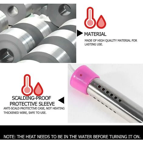 DONTODENT Chauffe-eau De Baignoire De Grande Puissance 3000w 70 Chaudière à Tige Chauffante à Arrêt Automatique - Prise Britannique 4 DONTODENT Chauffe-eau De Baignoire De Grande Puissance 3000w 70 Chaudière à Tige Chauffante à Arrêt Automatique - Prise Britannique – Image 2